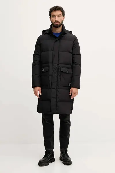 Péřová bunda Pepe Jeans černá barva, zimní, PM4027168