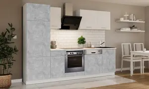 Kuchyňská linka 270 cm Toni Barva korpusu: Bílá, Barva dvířek: Bellato szary - beton