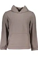 CALVIN KLEIN MEN'S BROWN ZIPLESS SWEATSHIRT