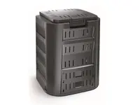 Kompostér COMPOGREEN 320l černý - zánovní / bez náhradních dílů / prasklina na horní části bočnice