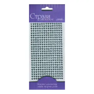 Samolepicí třpytivé kamínky 5mm 375ks – Silver