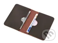 Kožené pouzdro na karty a doklady - hnědé hladké