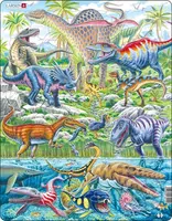 Dinosaury (FH49) (lietajúce, bežiace, potápajúce) - puzzle z kategorie Naučné puzzle