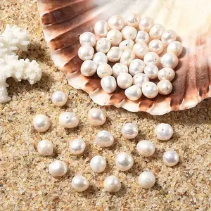 10Pcs Natural Cultured Freshwater Pearl Beads
