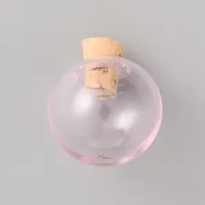 Transparent Glass Bottles Pendants Small DIY Bottles with Cork