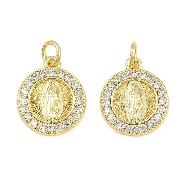 Religion Brass Micro Pave Clear Cubic Zirconia Pendants