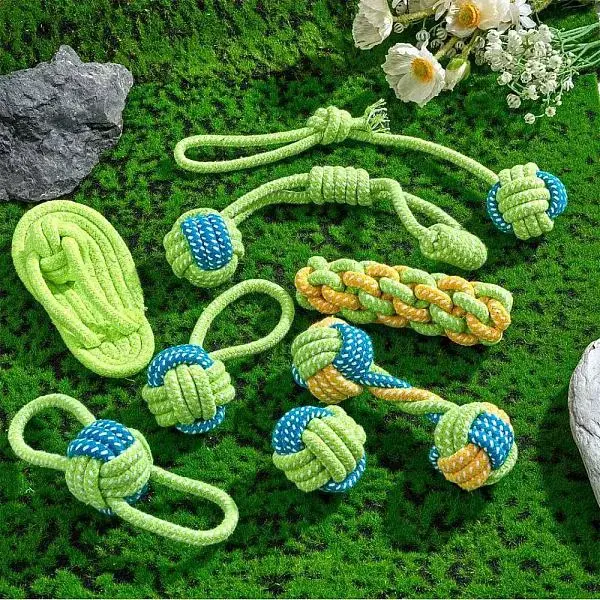 8Pcs Sturdy Cotton Rope Dog Toys