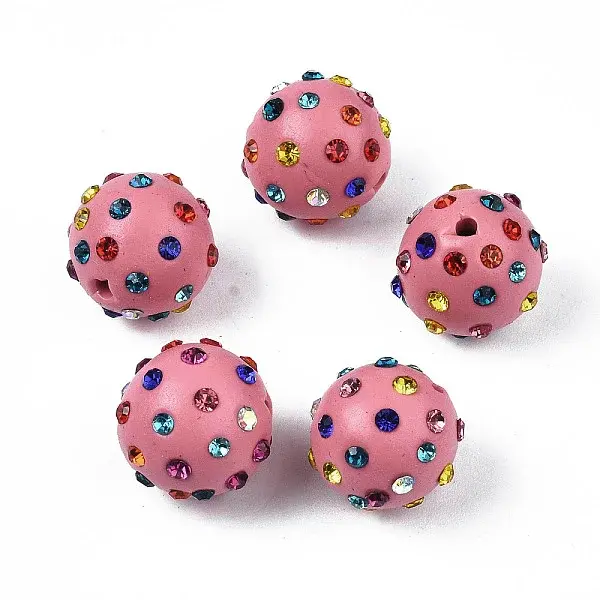 Polymer Clay Rhinestone Beads