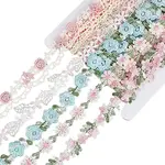 15 Yards 5 Styles Flower Polyester Embroidery Lace Ribbon