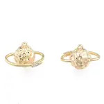 Brass Micro Pave Clear Cubic Zirconia Pendants