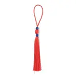 Polyester with Plastic Beads Tassel Pendants