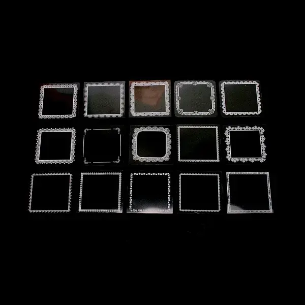 Waterproof Trasparent PET Lace Pattern Sticker