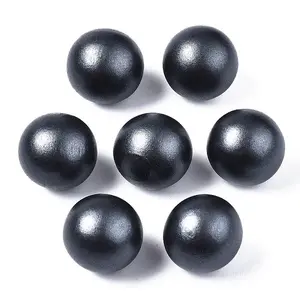 Painted Natural Wood Beads