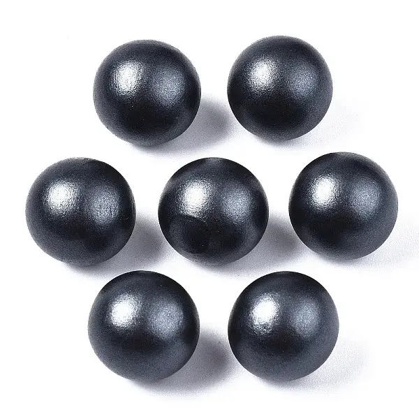 Painted Natural Wood Beads