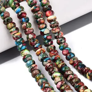 Dyed Synthetic Imperial Jasper Beads Strands