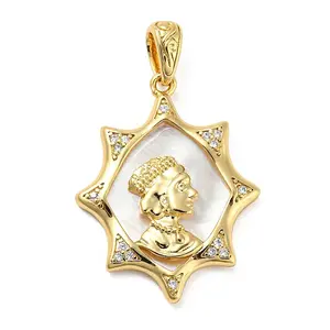 Rack Plating Brass Cubic Zirconia Pendants