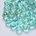 Transparent Spray Painted Glass Beads