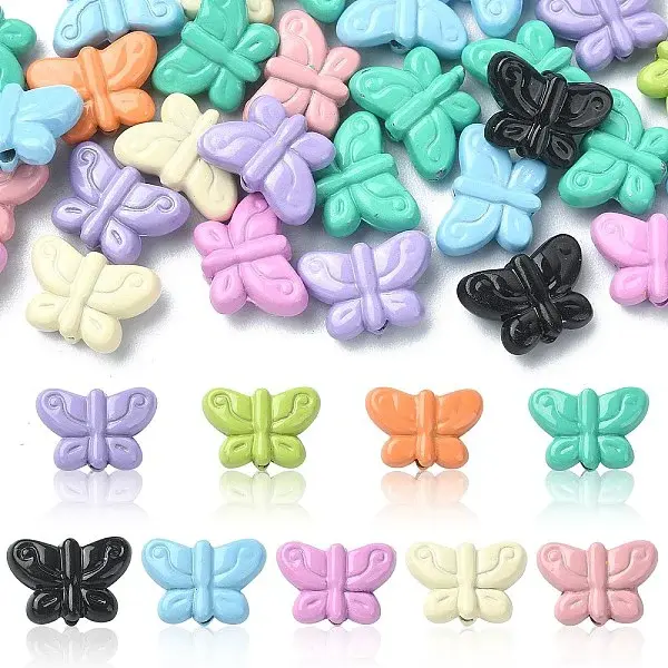 Spray Painted Alloy Beads