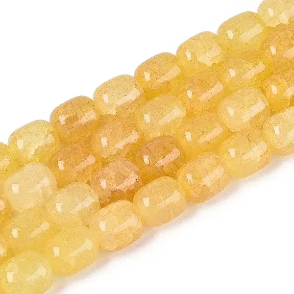 Baking Paint Crackle Glass Beads Strands
