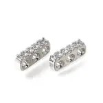 Brass Micro Pave Clear Cubic Zirconia Multi-Strands Links