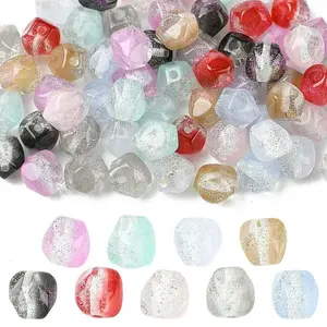 72Pcs 9 Colors Transparent Resin Beads