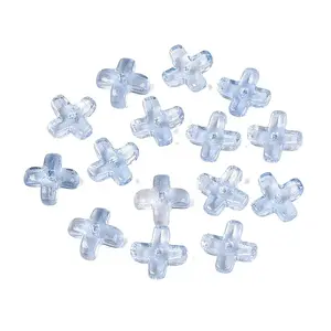 Transparent Spray Painted Glass Beads