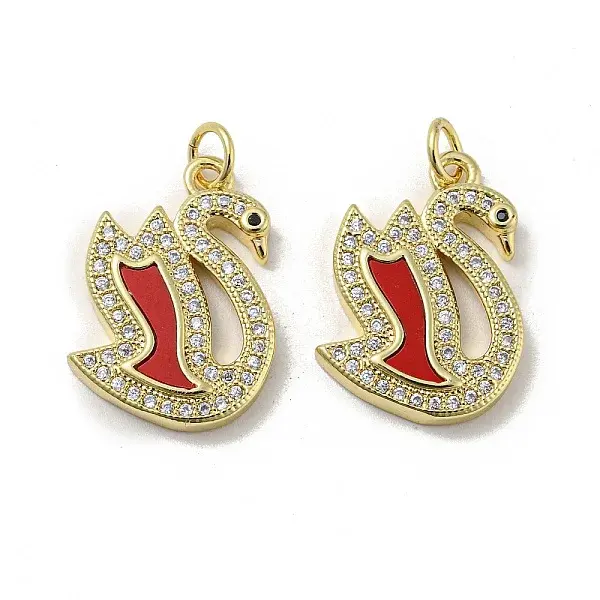 Brass Micro Pave Cubic Zirconia Pendants