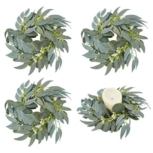 Spun Silk Cloth with PE Plastic Garland for Candle