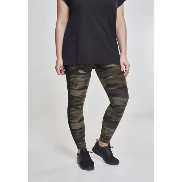 Dámské legíny Camo Stripe woodcamo/blk