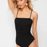 Trendyol černé bezešvé kompresní plavky