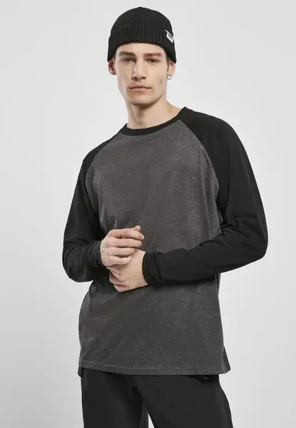 Raglan Contrast LS uhl/černá