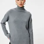 Koton Turtleneck Oversize Knitwear Sweater Long Sleeve Soft Textured