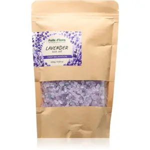 Folk & Flora Lavender relaxačná kúpeľová soľ 500 g