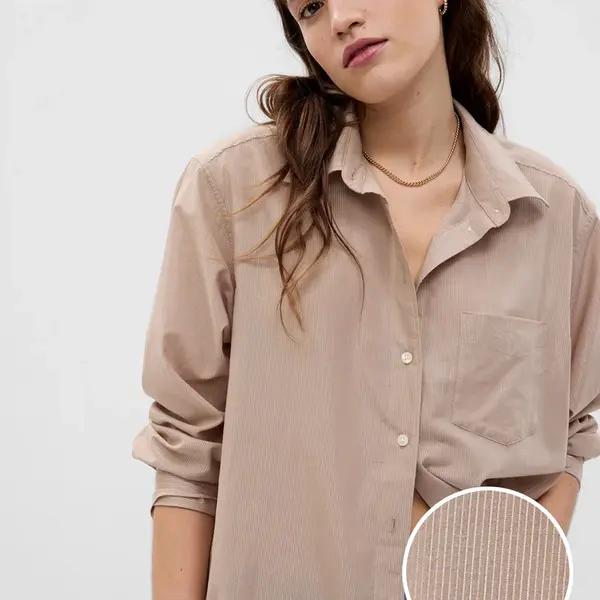 GAP Pruhovaná košile oversized - Dámské