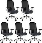 LTC 5PACK Ergonomická kancelářská židle VENUS černo-šedá (5 ks)