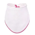 T-tomi BIO Bambusový slintáček White with pink edging