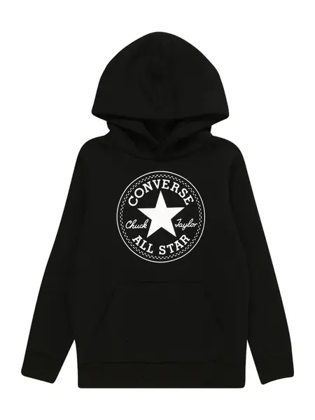 CONVERSE Mikina  čierna / biela