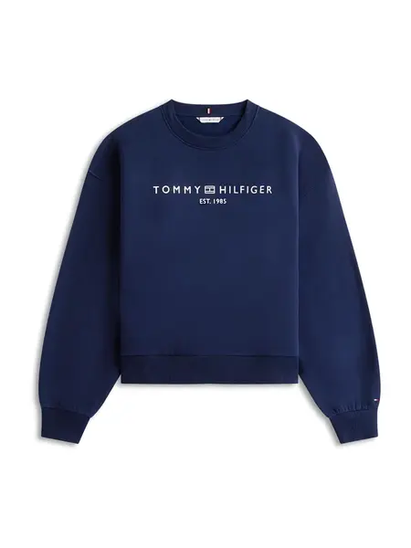 TOMMY HILFIGER Mikina 'Logo Relaxed'  námornícka modrá / biela