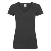 Black women's v-neck Valueweight Fruit of the Loom