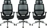 MERCURY 3PACK Ergonomická kancelárska stolička TAURUS JNS-426A, čierna (3 ks)