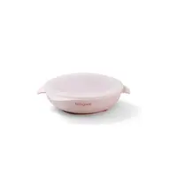Babyono Silikonový talířek s přísavkou a víčkem  - růžový