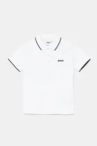 Detská bavlnená polokošeľa BOSS