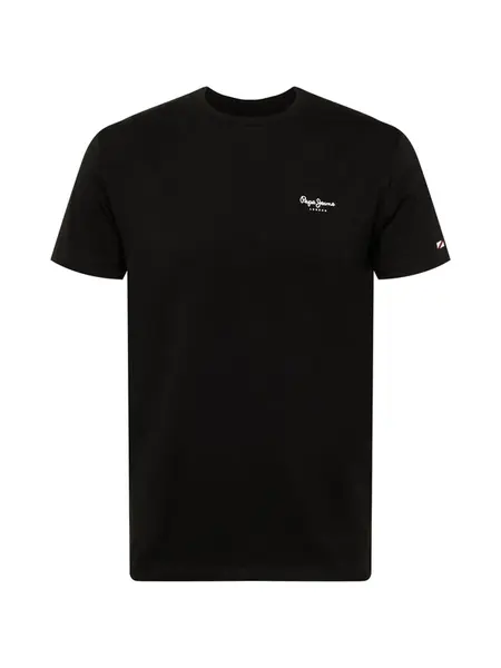 Pepe Jeans Tričko  čierna / biela
