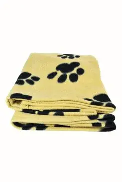 Deka pro psy Barney béžová a černé tlapky 150x100cm Trixie