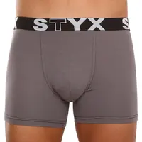 Styx Pánské boxerky long sportovní guma tmavě šedé (U1063) XL