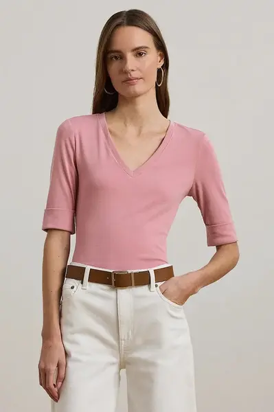 Bavlněné tričko Lauren Ralph Lauren