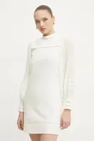 Lněné šaty Twinset béžová barva, mini, 251TP2061