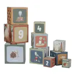 Little Dutch Forest Friends Stacking Blocks kostky pro děti 18 m+ Blue 10 ks