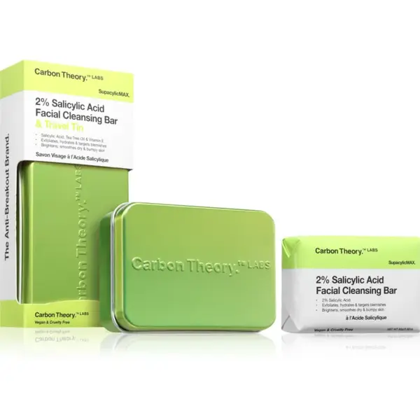 Carbon Theory Supacylic Max Facial Cleansing Bar čisticí mýdlo na obličej s kyselinou salicylovou 80 g