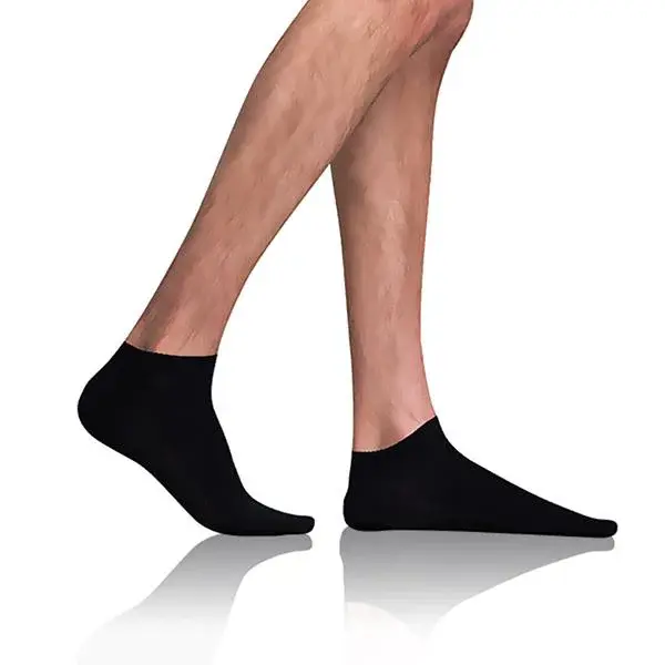 Bellinda 
BAMBUS AIR IN-SHOE SOCKS - Krátke pánske bambusové ponožky - čierna